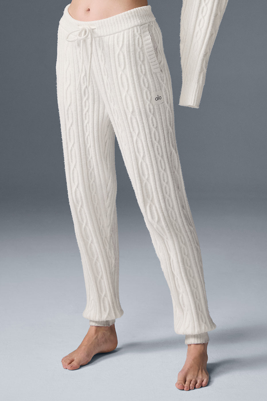 Cable Knit Winter Bliss Pant - Ivory--3