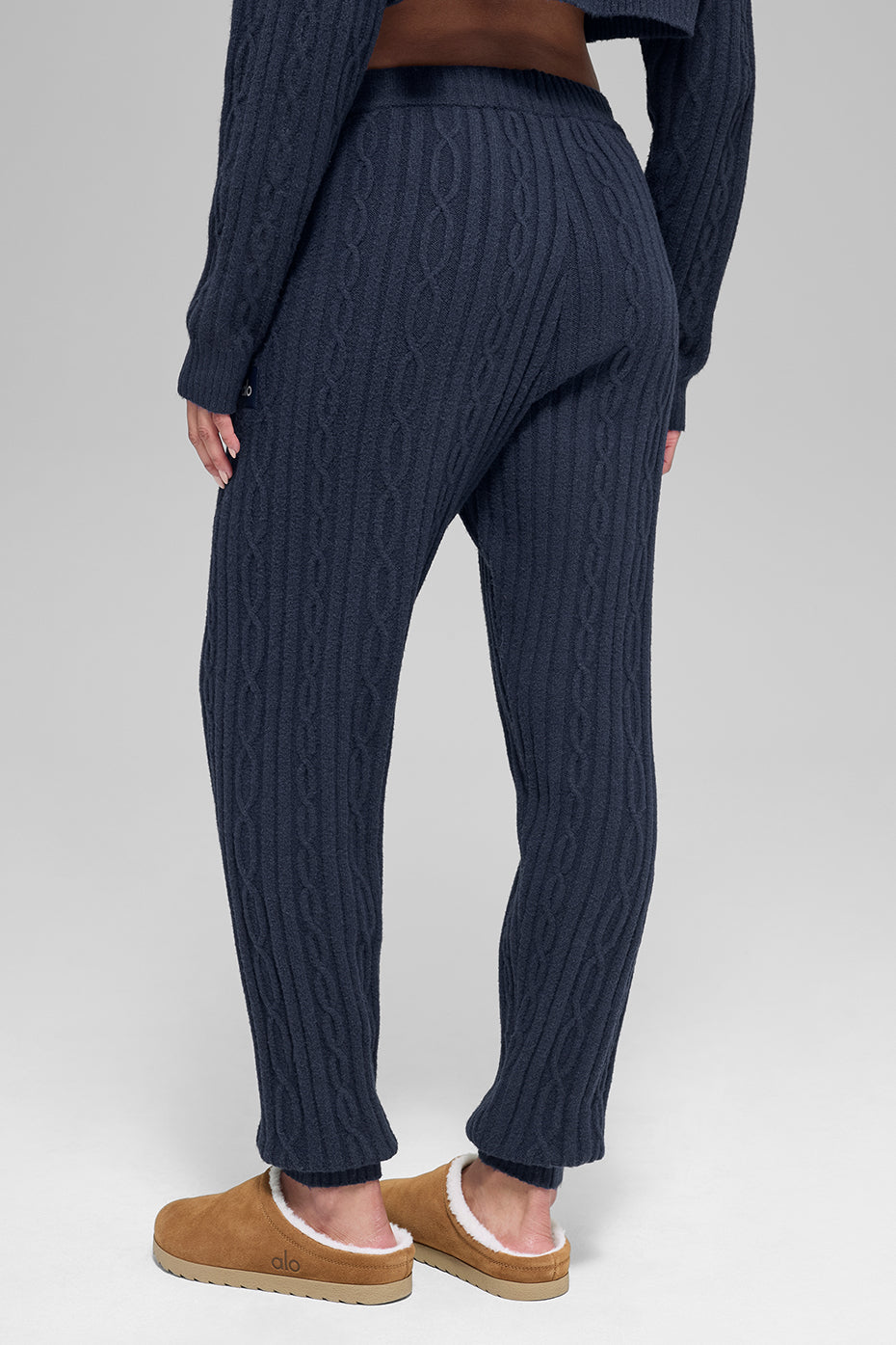 Cable Knit Winter Bliss Pant - Navy--3