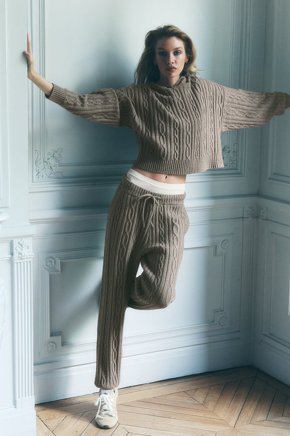 Cable Knit Winter Bliss Pant - Light Cocoa--0