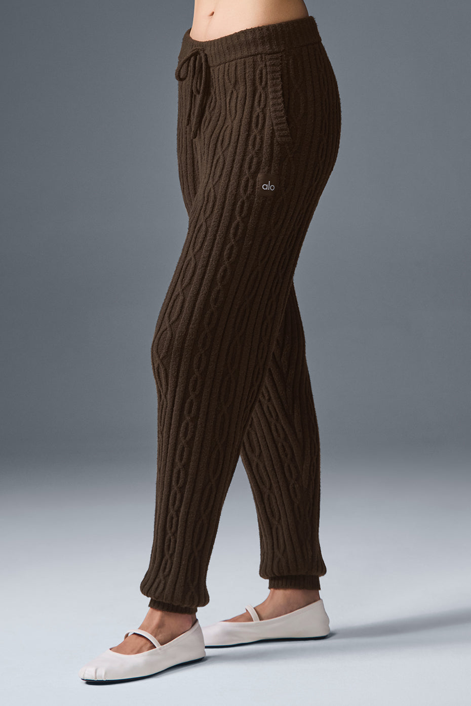 Cable Knit Winter Bliss Pant - Espresso--2