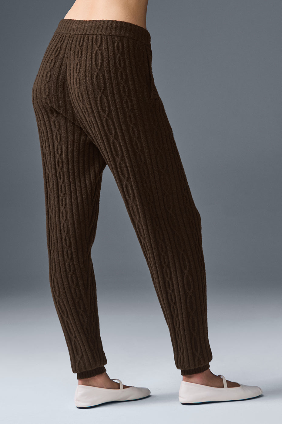 Cable Knit Winter Bliss Pant - Espresso--1