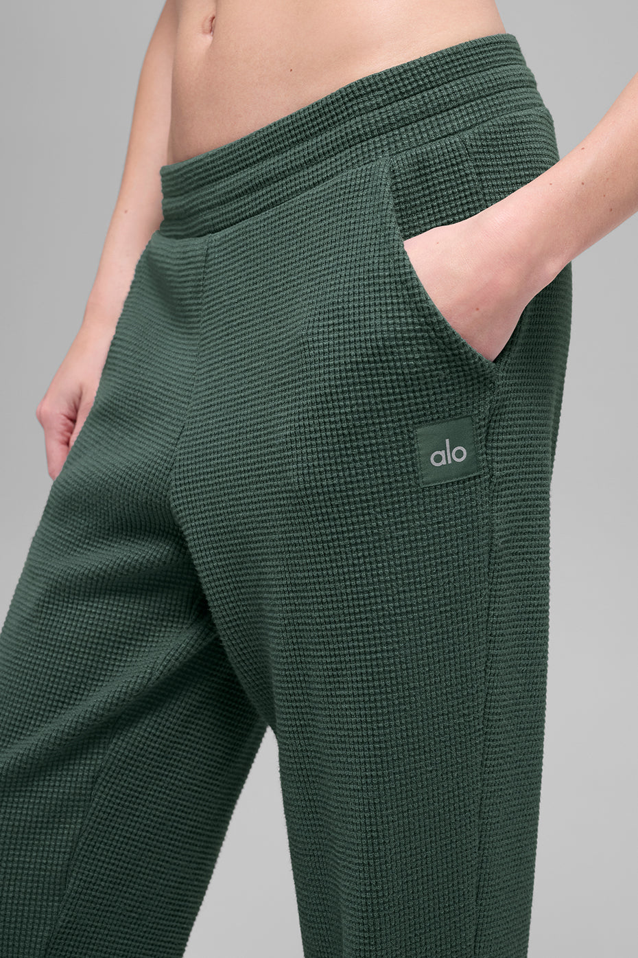 Waffle Weekend Escape Jogger - Clover Green--2