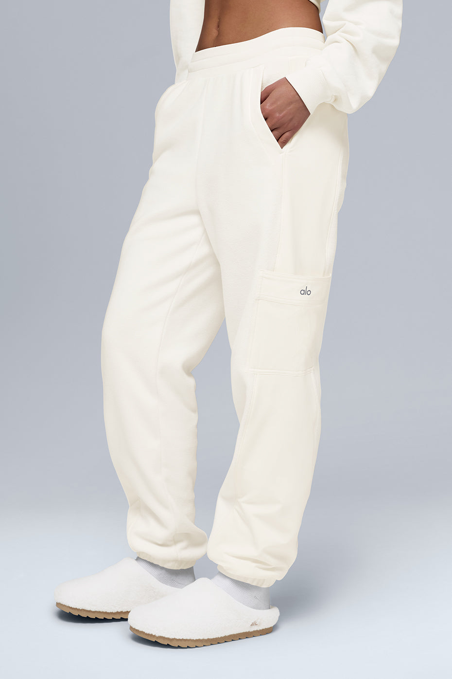 Polar Fleece Wintry Mix Pant - Ivory--2
