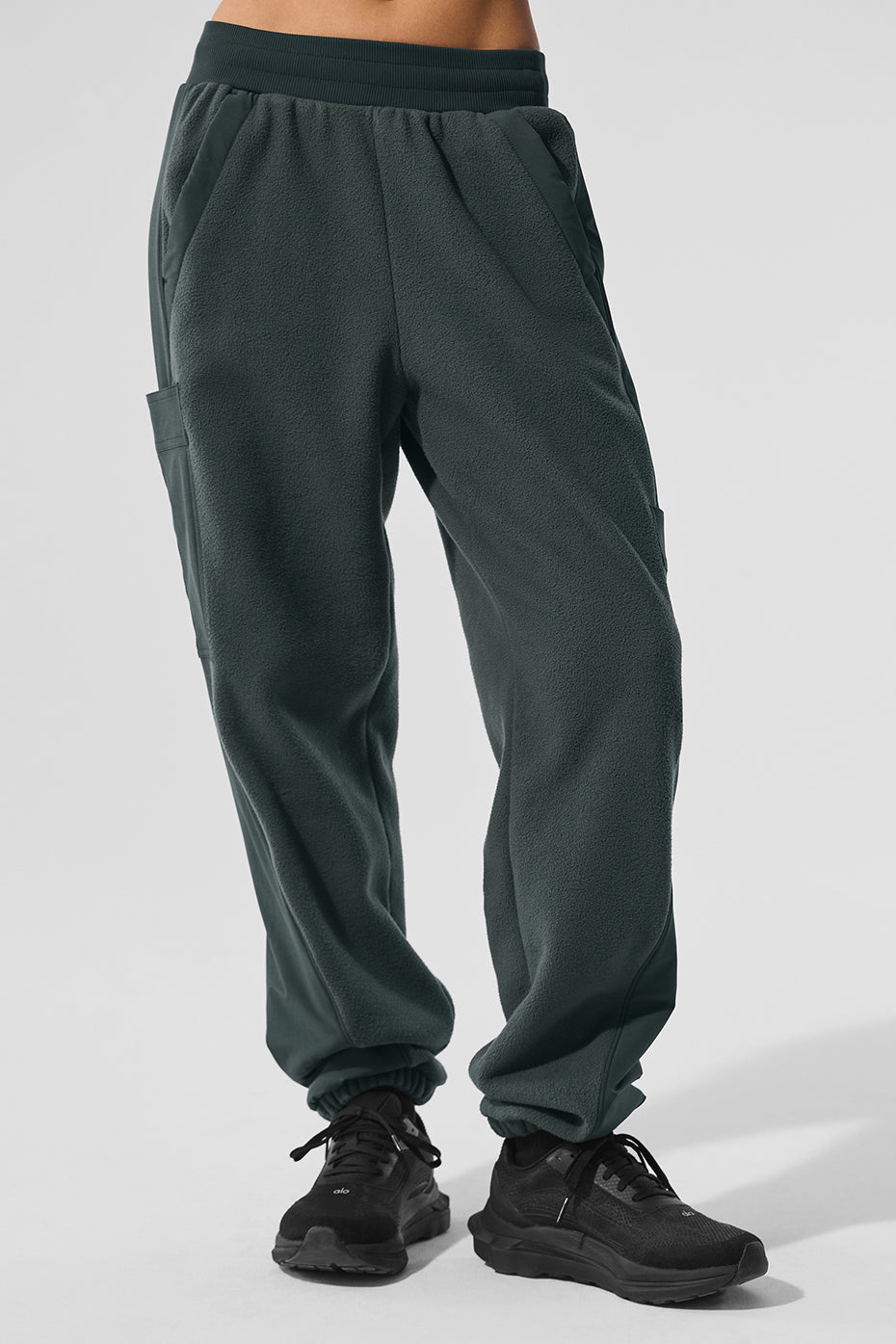 Polar Fleece Wintry Mix Pant - Charcoal Green--0
