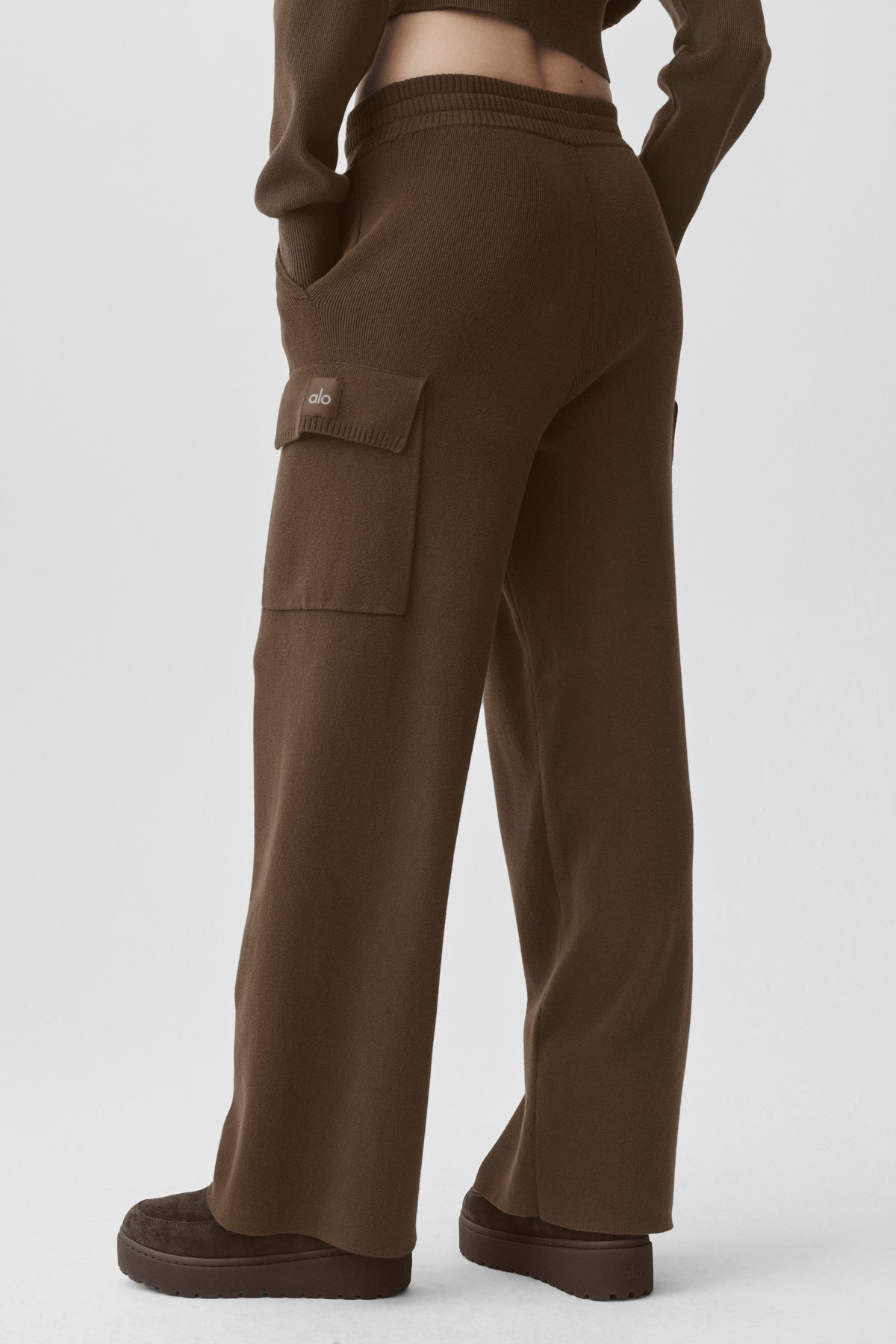 Scholar Knit High-Waist Cargo Pant - Espresso--3