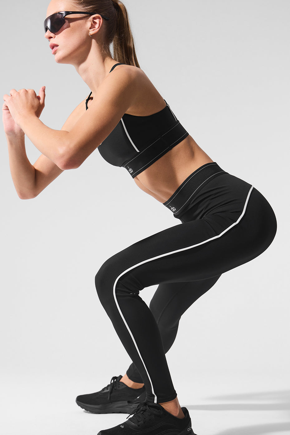 Airlift High-Waist Suit Up Legging - Black/White--4