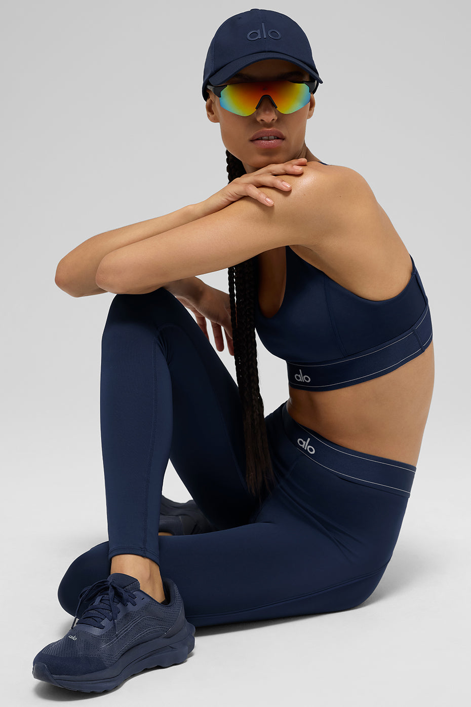 Airlift High-Waist Suit Up Legging - Navy/Navy--4
