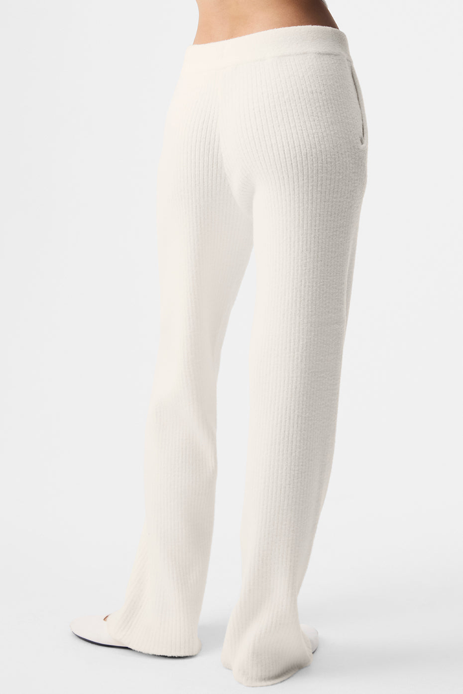 Snuggle Up Sweater High-Waist Wide Leg Pant - Ivory--2