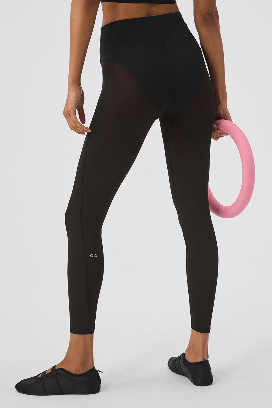 Airlift Mesh High-Waist 7/8 Tempo Legging - Black--3