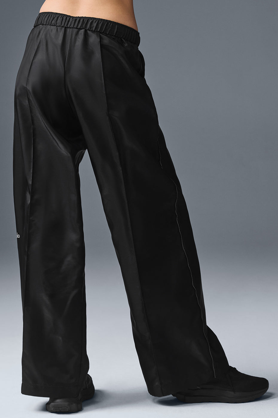Afterglow Wide Leg Track Pant - Black--2