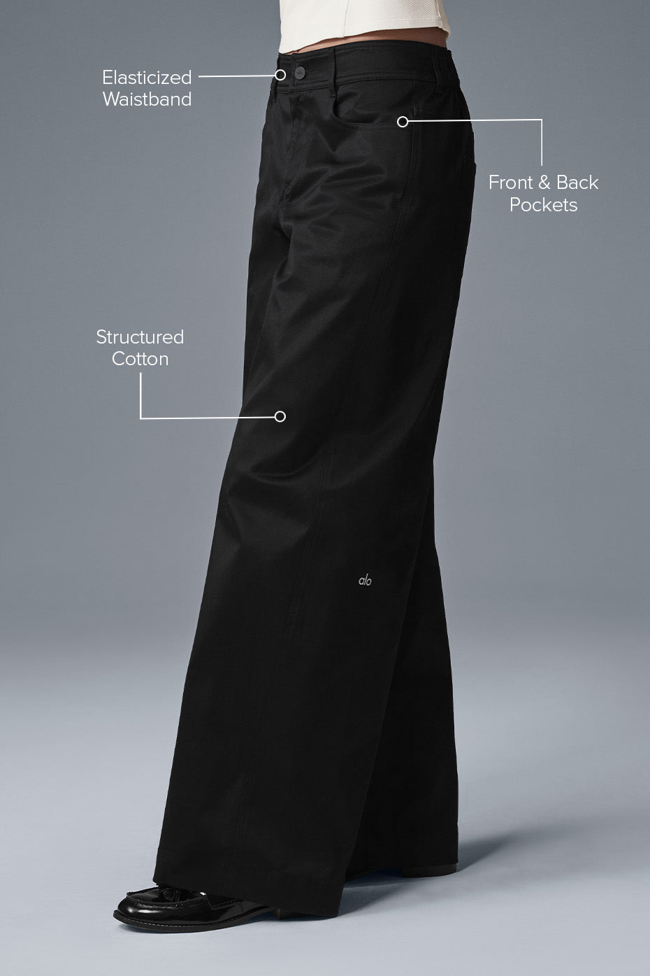 Wanderlust Wide Leg Trouser - Black--1