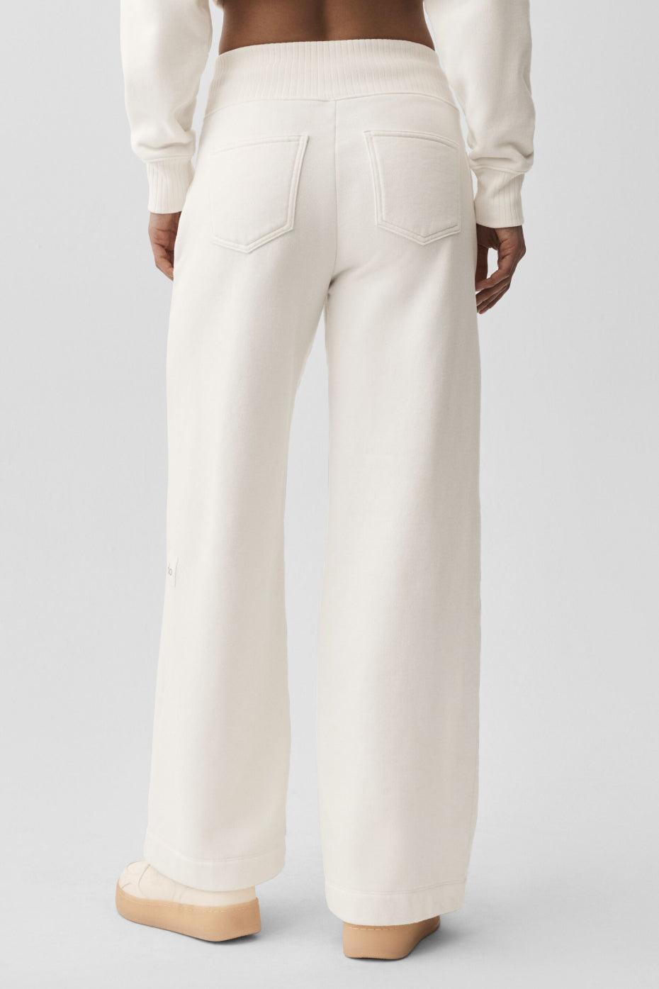 Serenity Wide Leg Sweatpant - Ivory--3