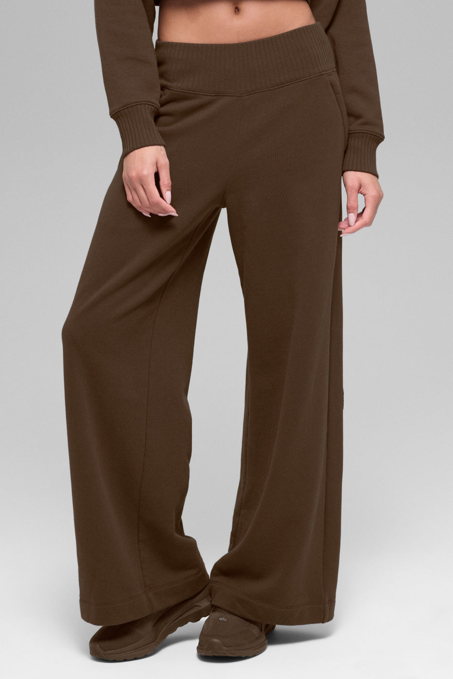 Serenity Wide Leg Sweatpant - Espresso--0