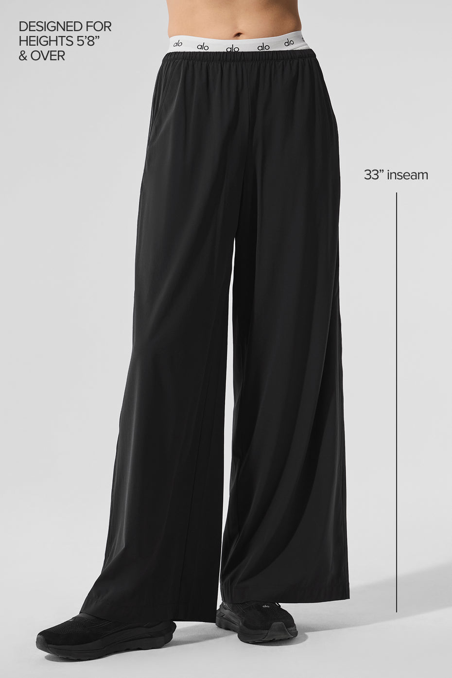 Breezy Wide Leg Pant (Long) - Black--1