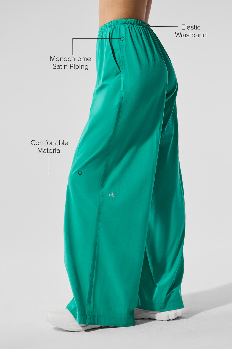 Breezy Wide Leg Pant (Long) - Spruce Green--1