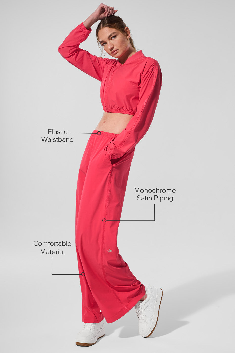 Breezy Wide Leg Pant (Long) - Candy Red--1