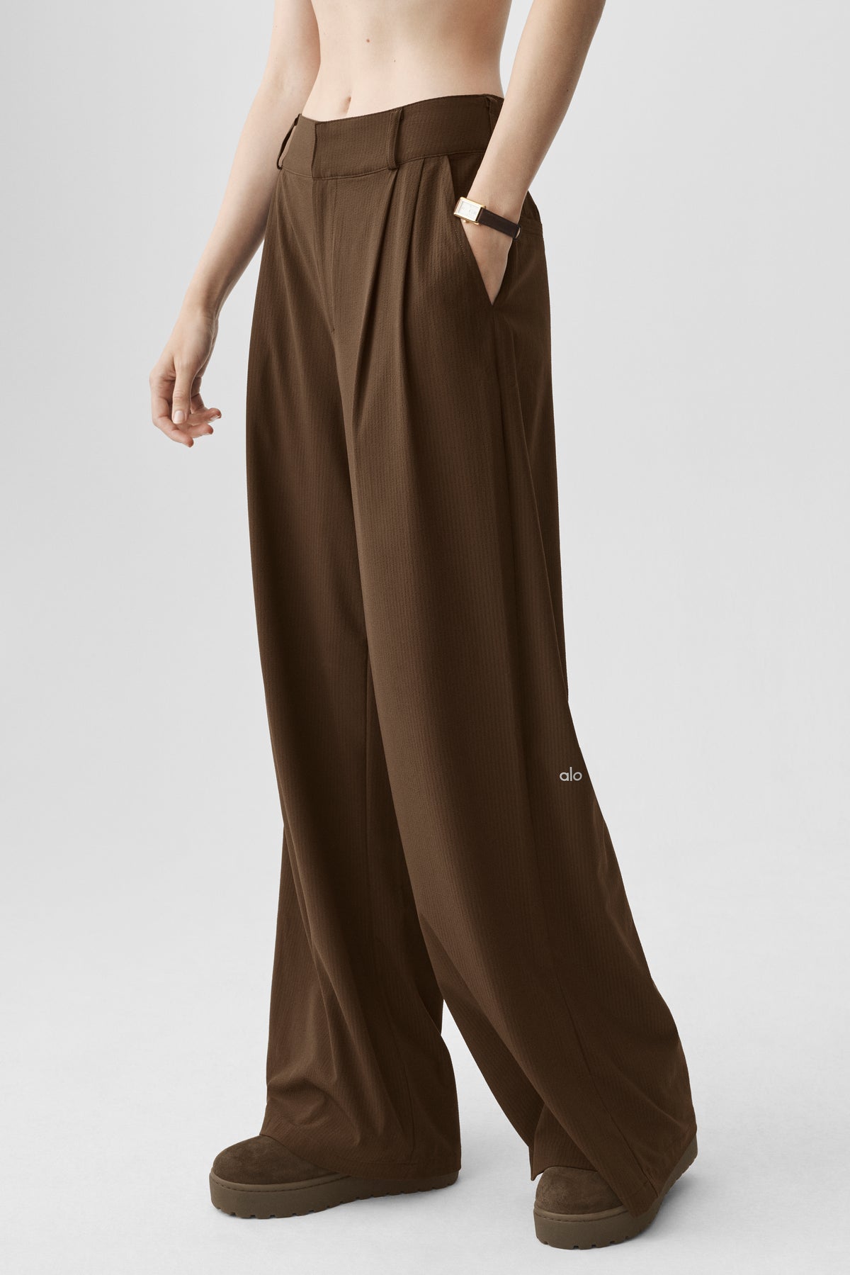 High-Waist Dreamscape Trouser (Regular) - Espresso--3