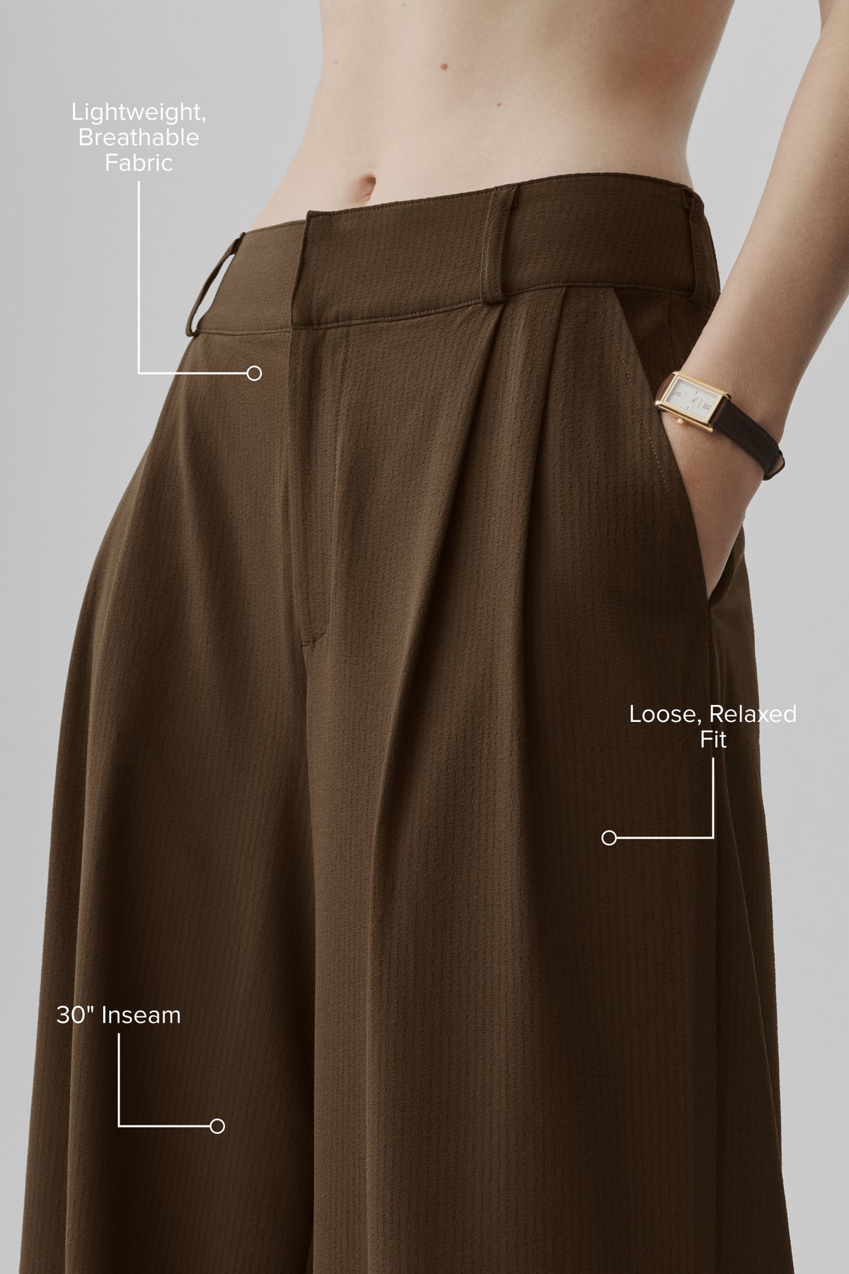 High-Waist Dreamscape Trouser (Regular) - Espresso--1