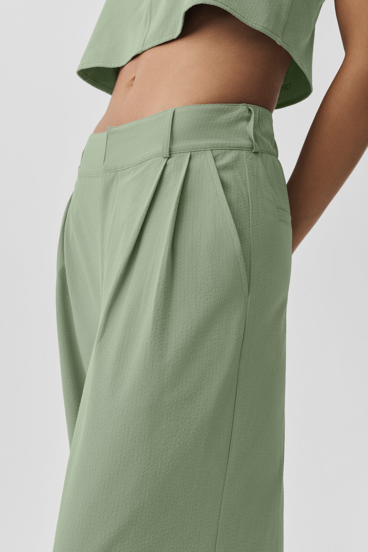 High-Waist Dreamscape Trouser (Regular) - Dune Grass--1