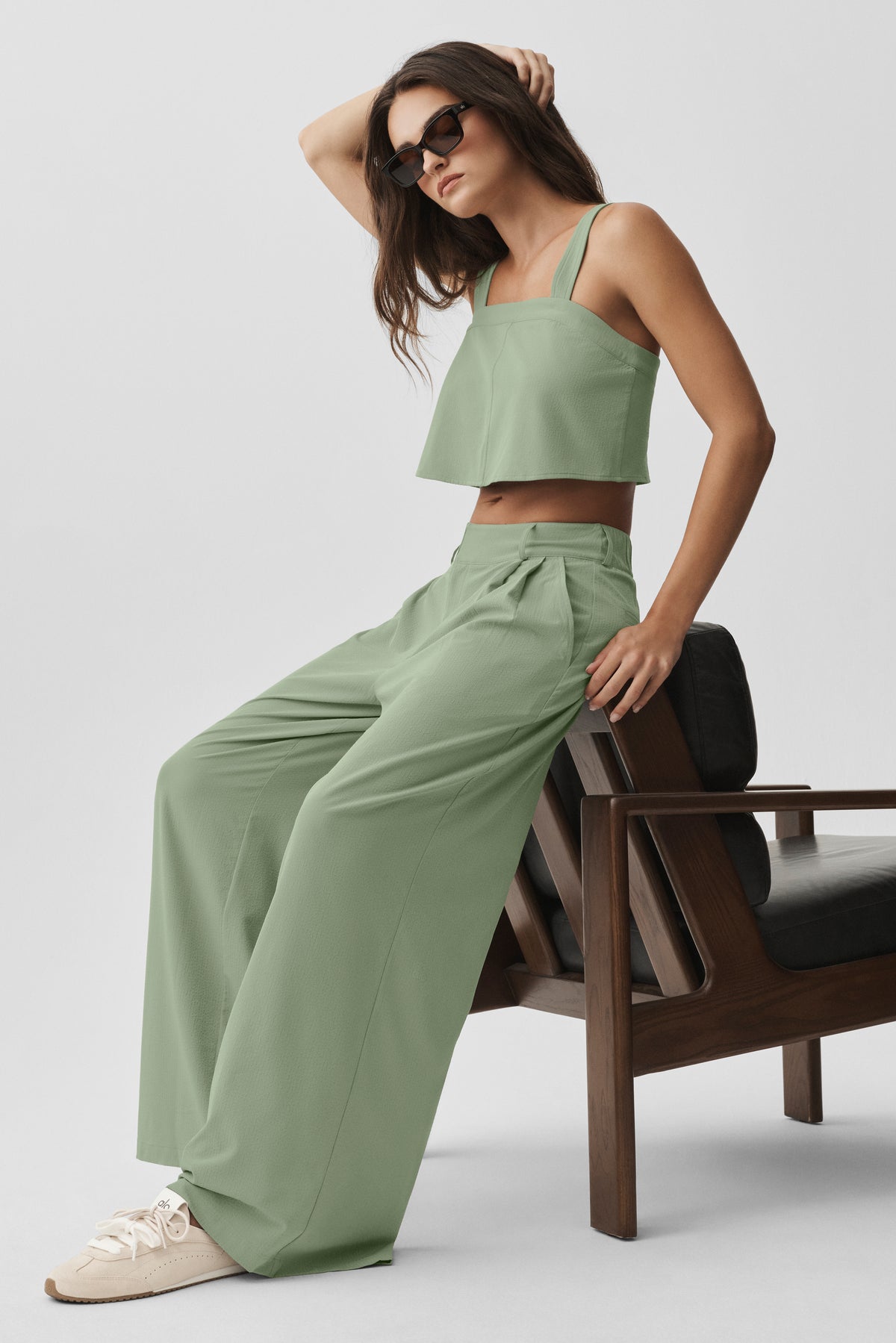 High-Waist Dreamscape Trouser (Regular) - Dune Grass--5