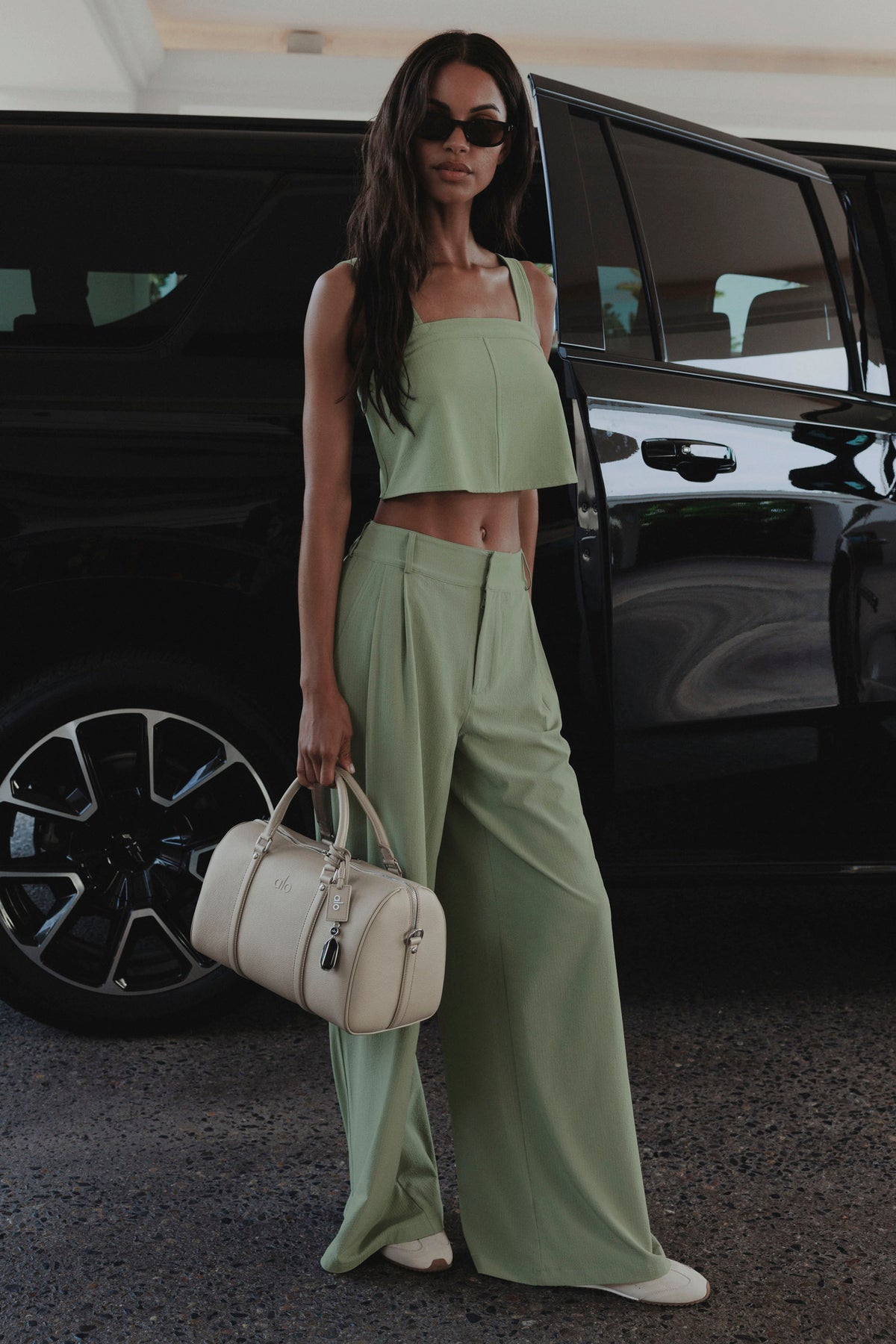 High-Waist Dreamscape Trouser (Regular) - Dune Grass--0