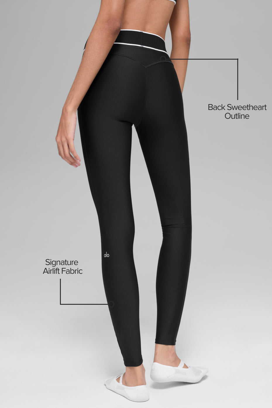 Airlift High-Waist Alignment Legging - Black/White--1
