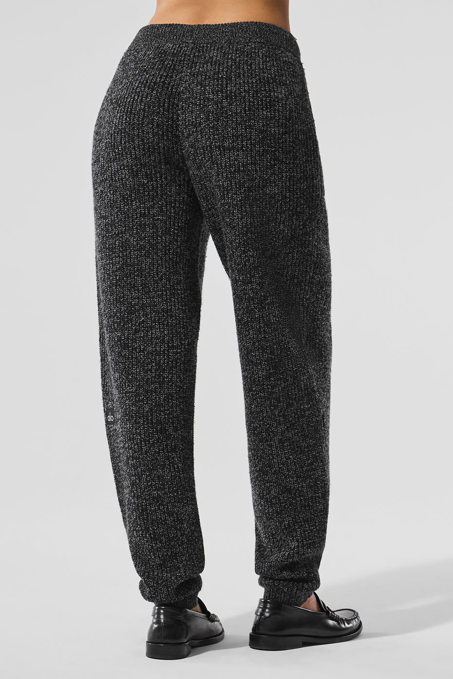 Marl Sweater Pant - Black Marl--1