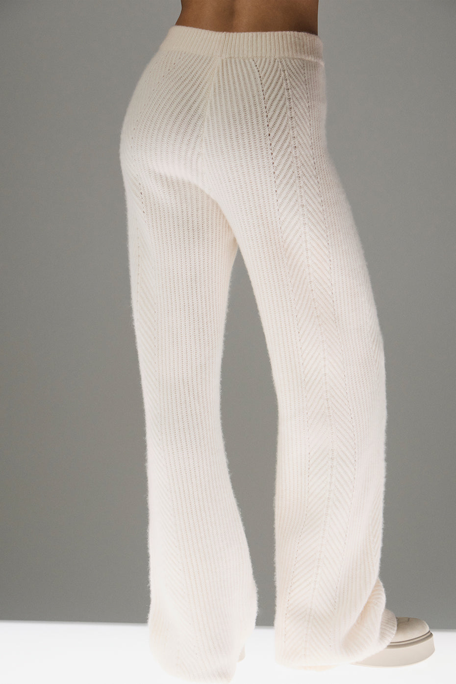 Winter Magic Cashmere Wide Leg Pant - Ivory--1