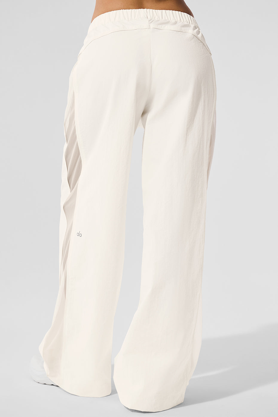 High-Waist Origin Wide Leg Track Pant - Ivory--2