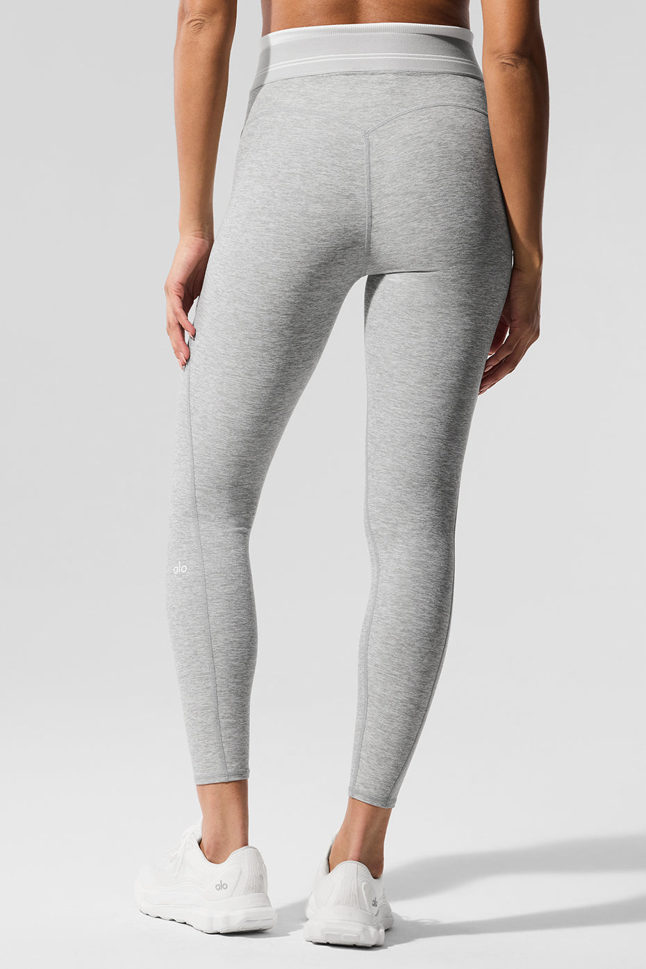 Alosoft High-Waist 7/8 Better Together Legging - Athletic Heather Grey/White--3
