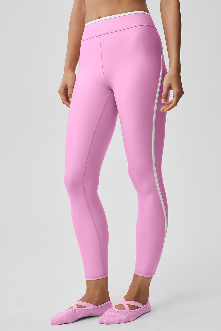 Airlift High Waist Charger 7/8 Legging - Candy Heart Pink/White--0