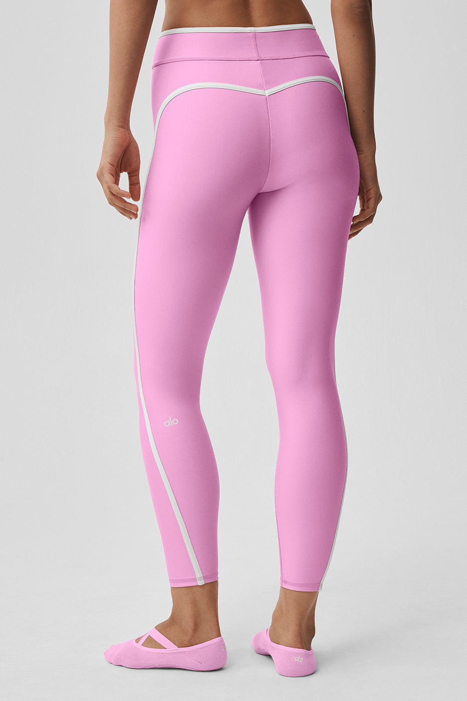 Airlift High Waist Charger 7/8 Legging - Candy Heart Pink/White--1