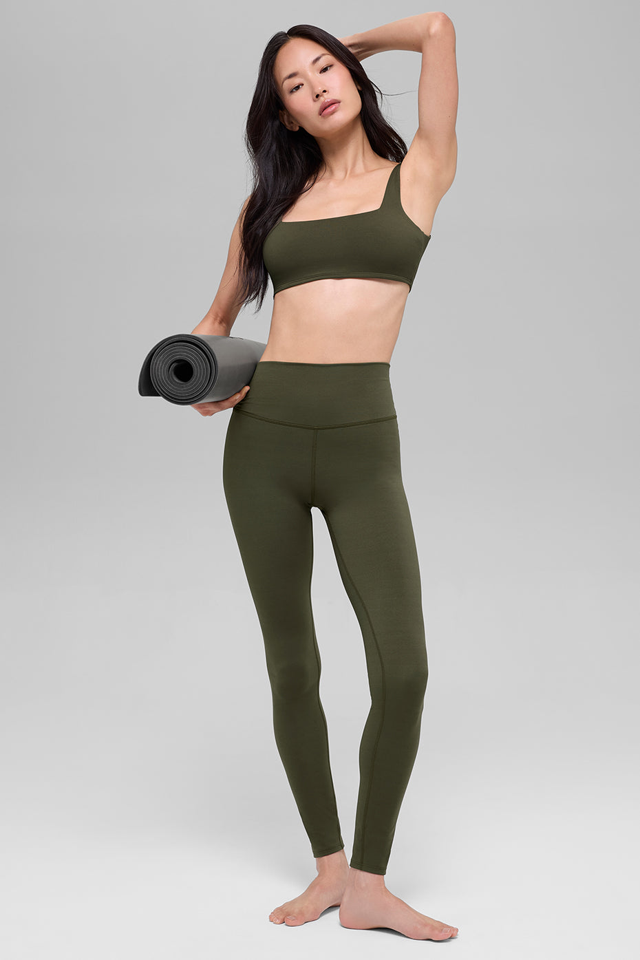 ALO Softsculpt High-Waist Legging - Green Olive--3