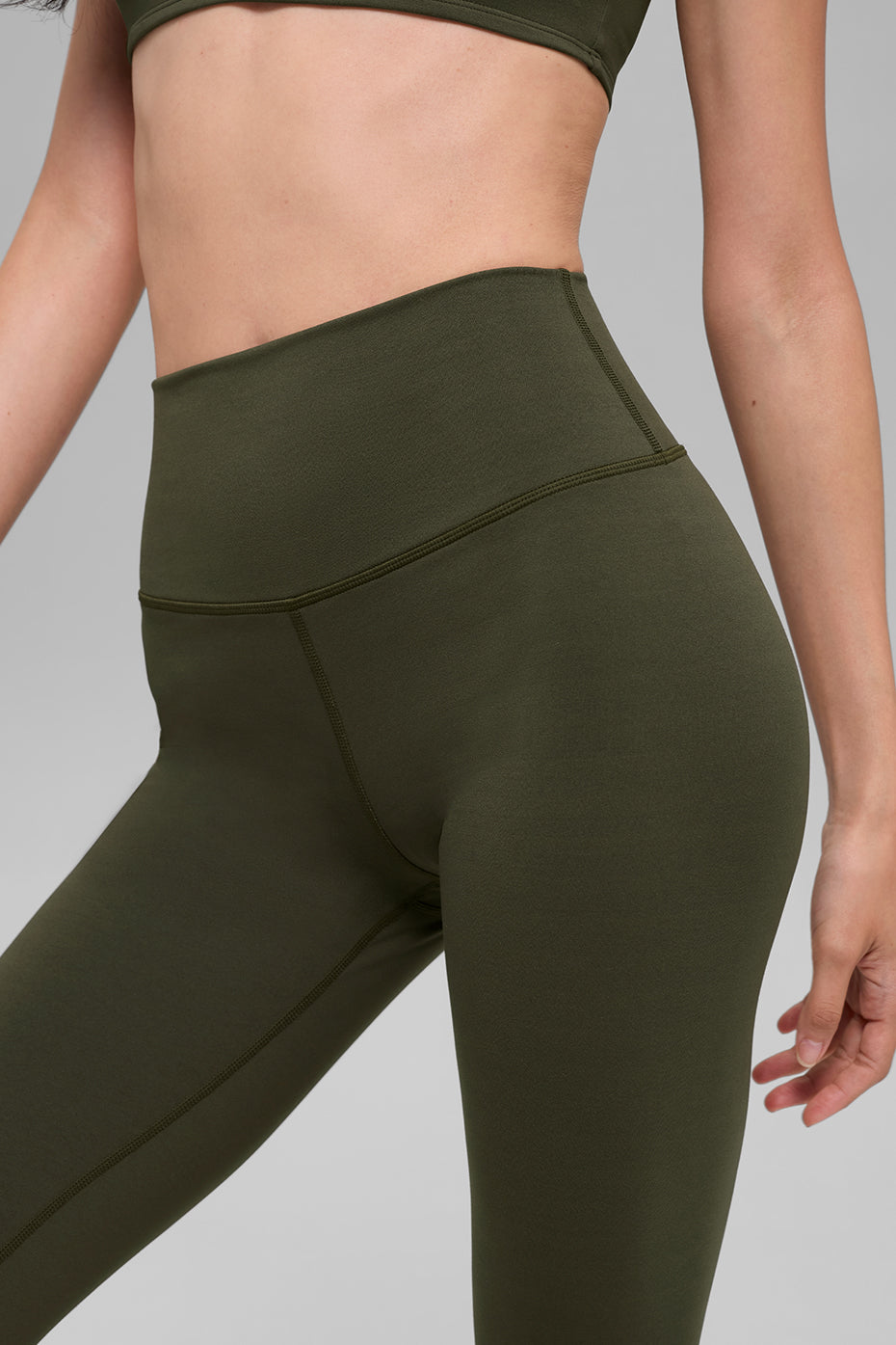 ALO Softsculpt High-Waist Legging - Green Olive--2