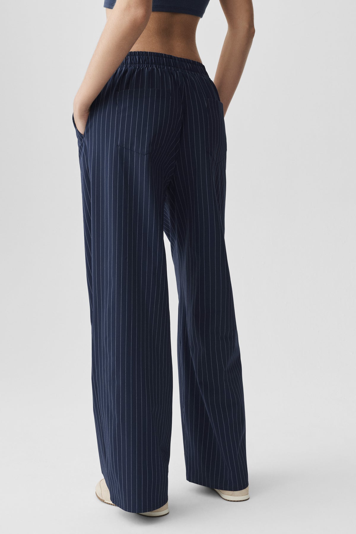 Pinstripe Daylight Boxer Pant (Regular) - Navy/Ivory--1