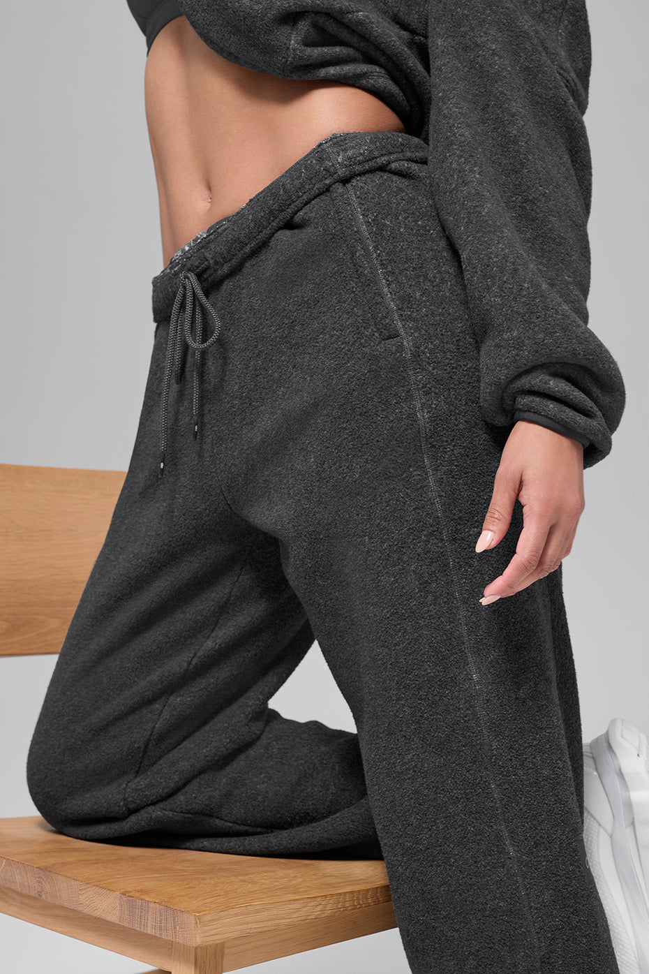 Polar Fleece High-Waist Retreat Jogger - Dark Heather Grey--1