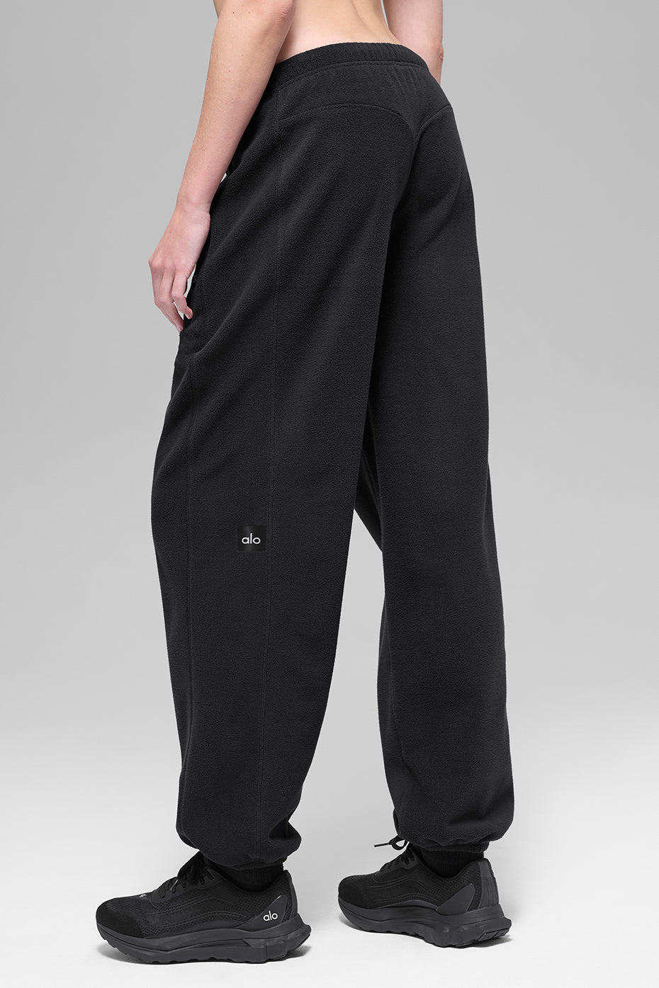 Polar Fleece High-Waist Retreat Jogger - Black--0