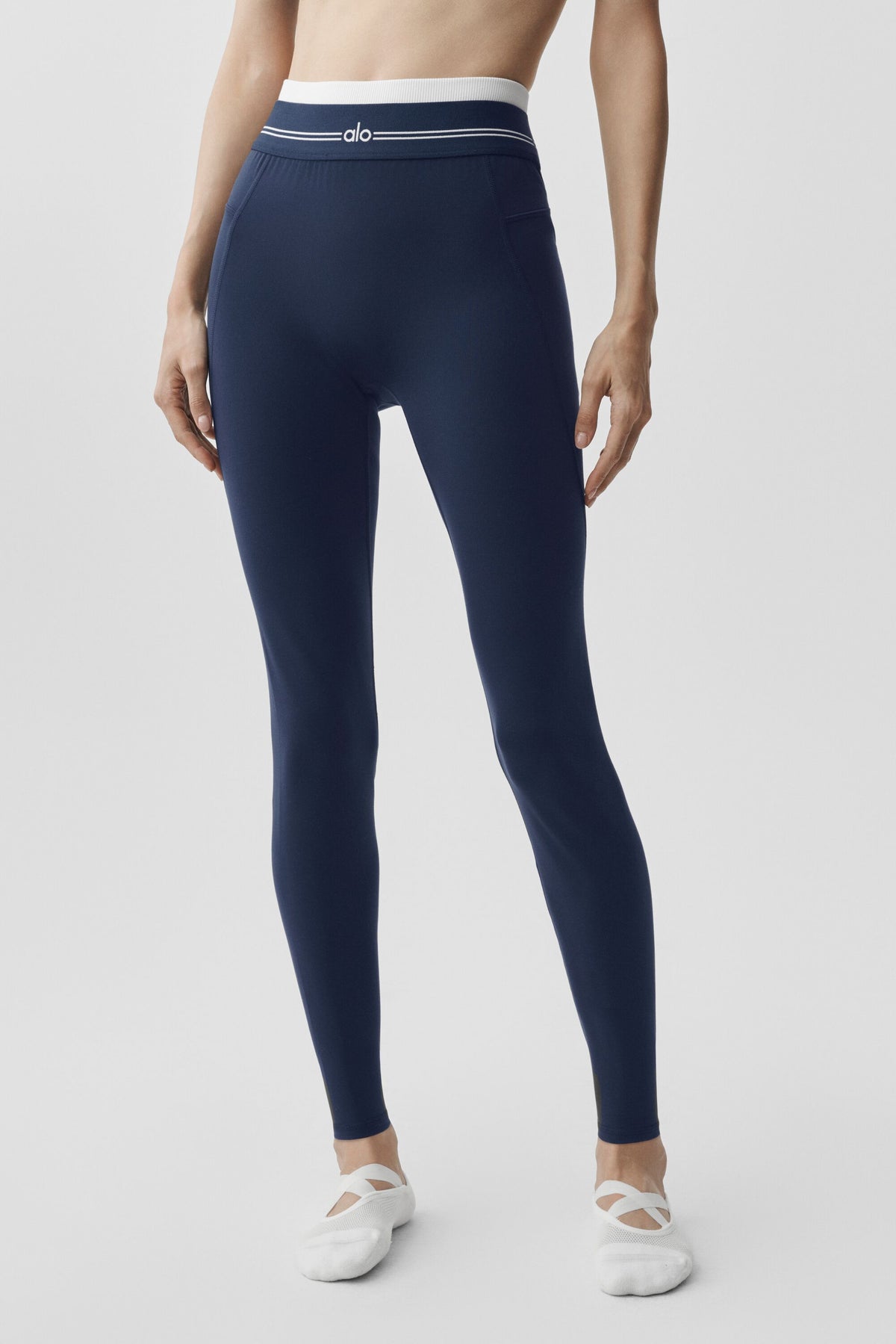 Airbrush High-Waist 7/8 Better Together Legging - Navy/White--2