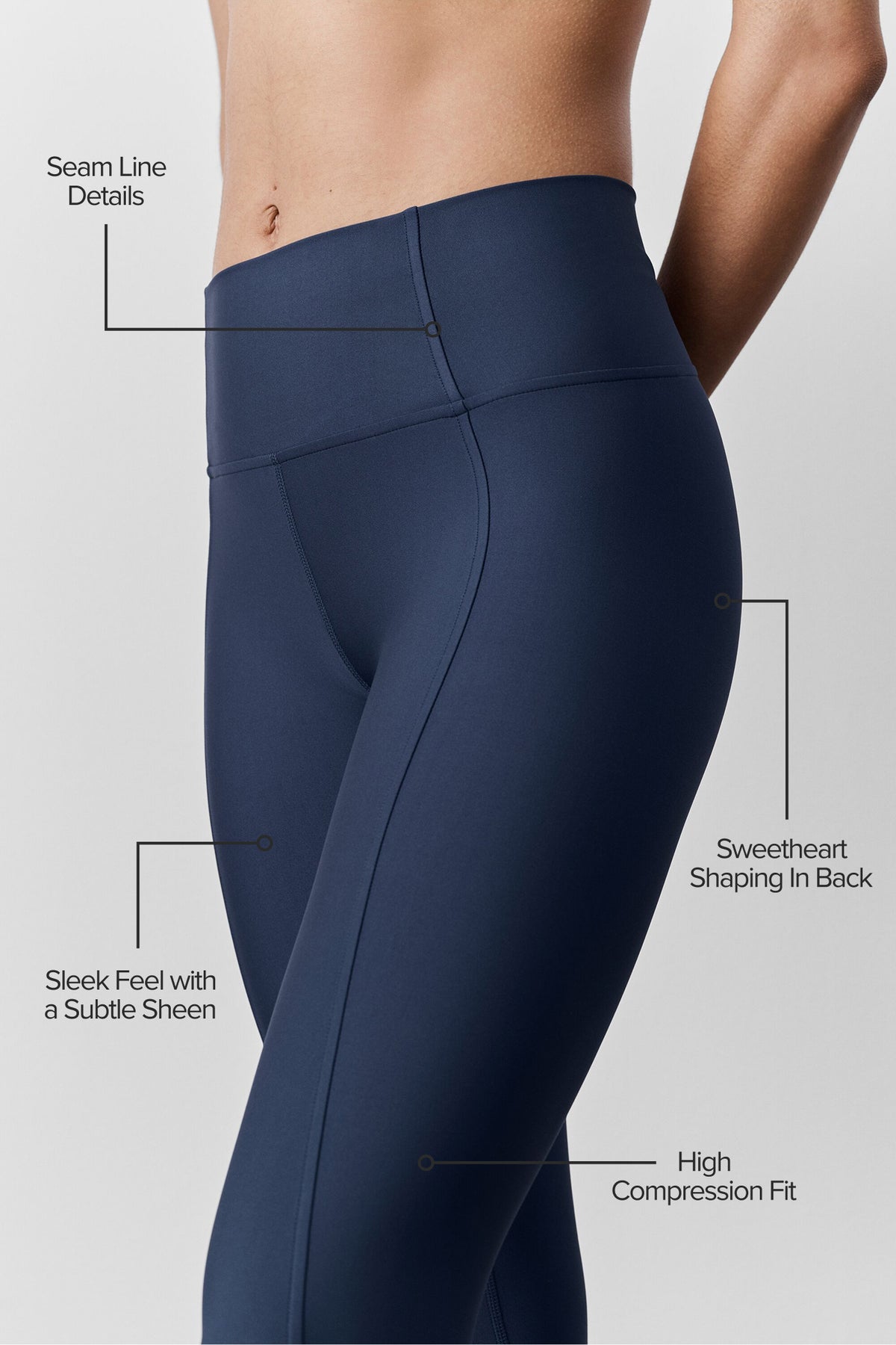 Airlift High-Waist 7/8 Fine Line Legging - Navy--1