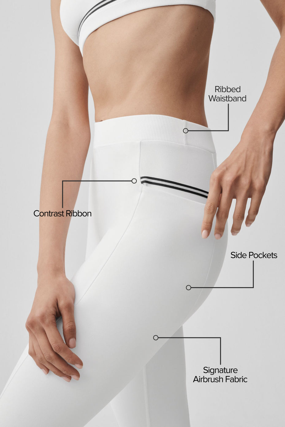 Airbrush High-Waist Fast Track Legging - White/Black--1