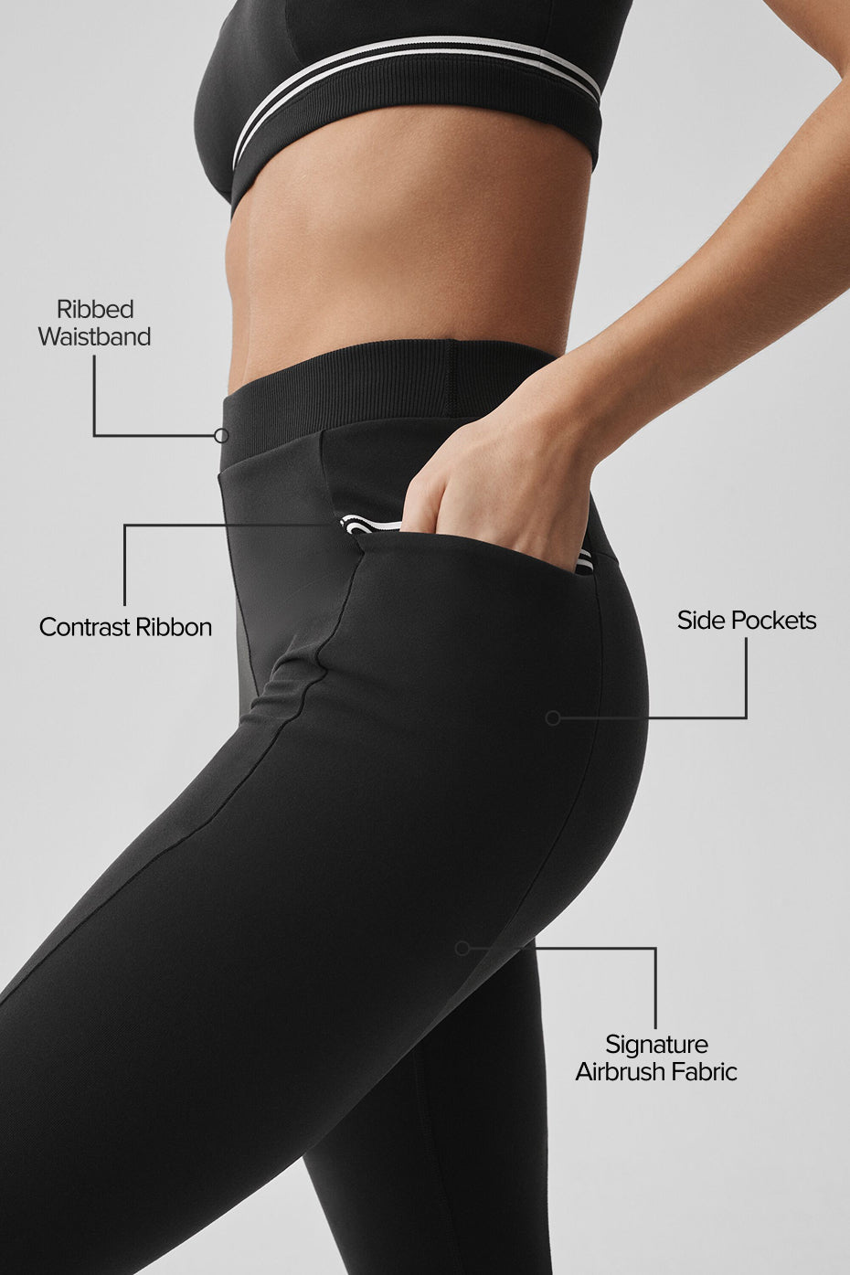 Airbrush High-Waist Fast Track Legging - Black/White--1