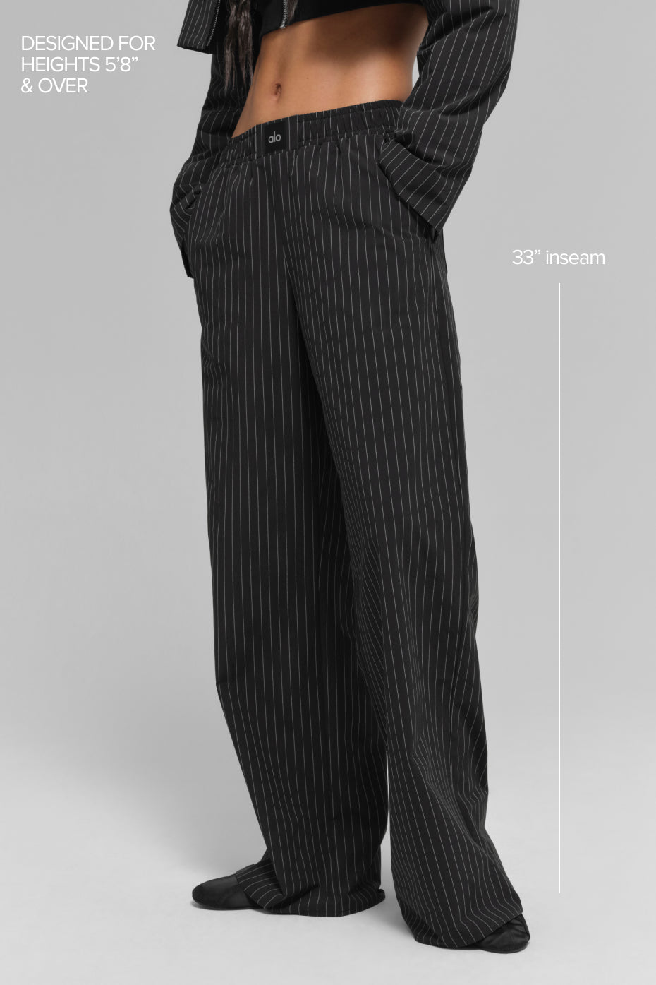 Pinstripe Daylight Boxer Pant (Long) - Black/Titanium--1