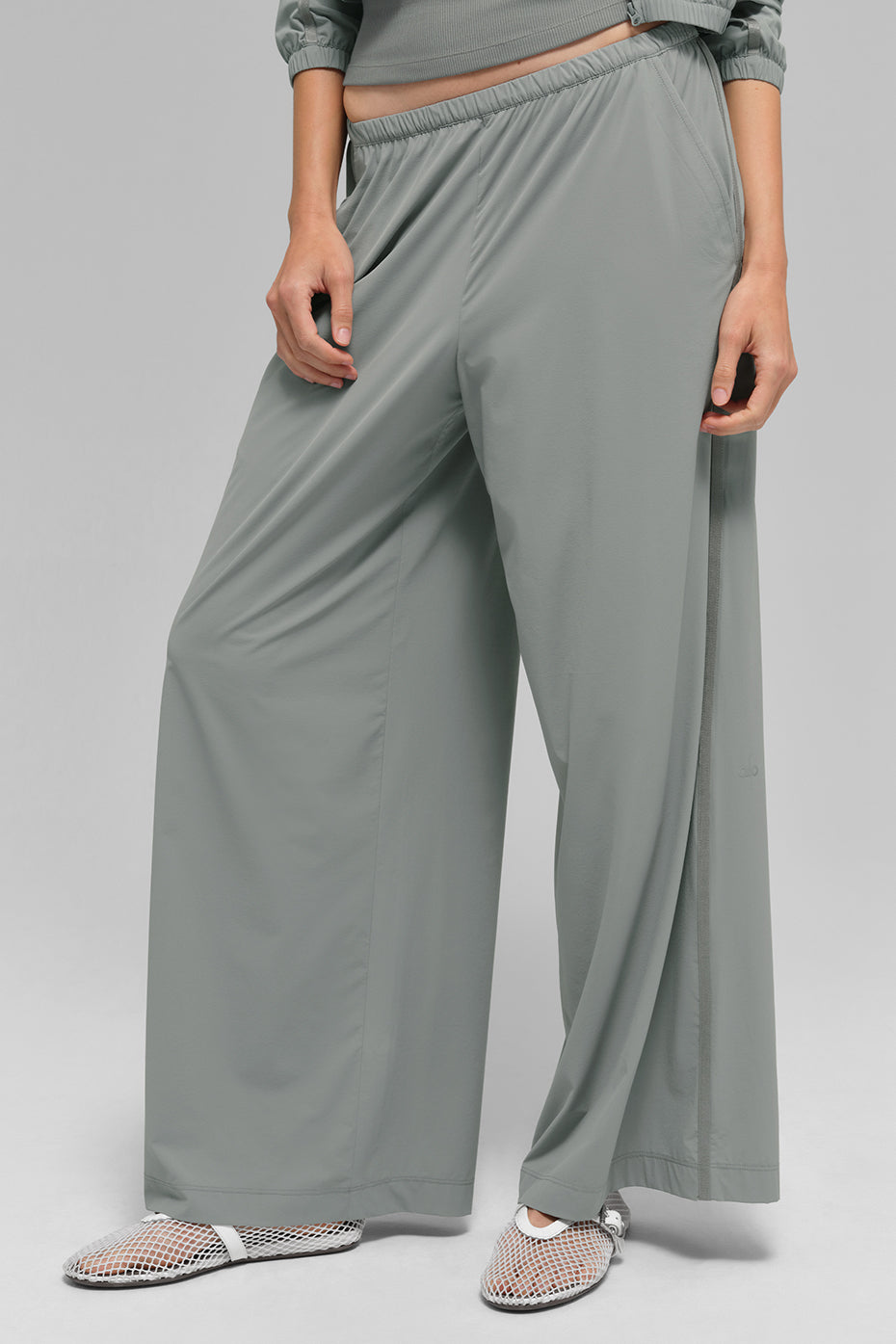 Breezy Wide Leg Pant (Regular) - Lunar Grey--1