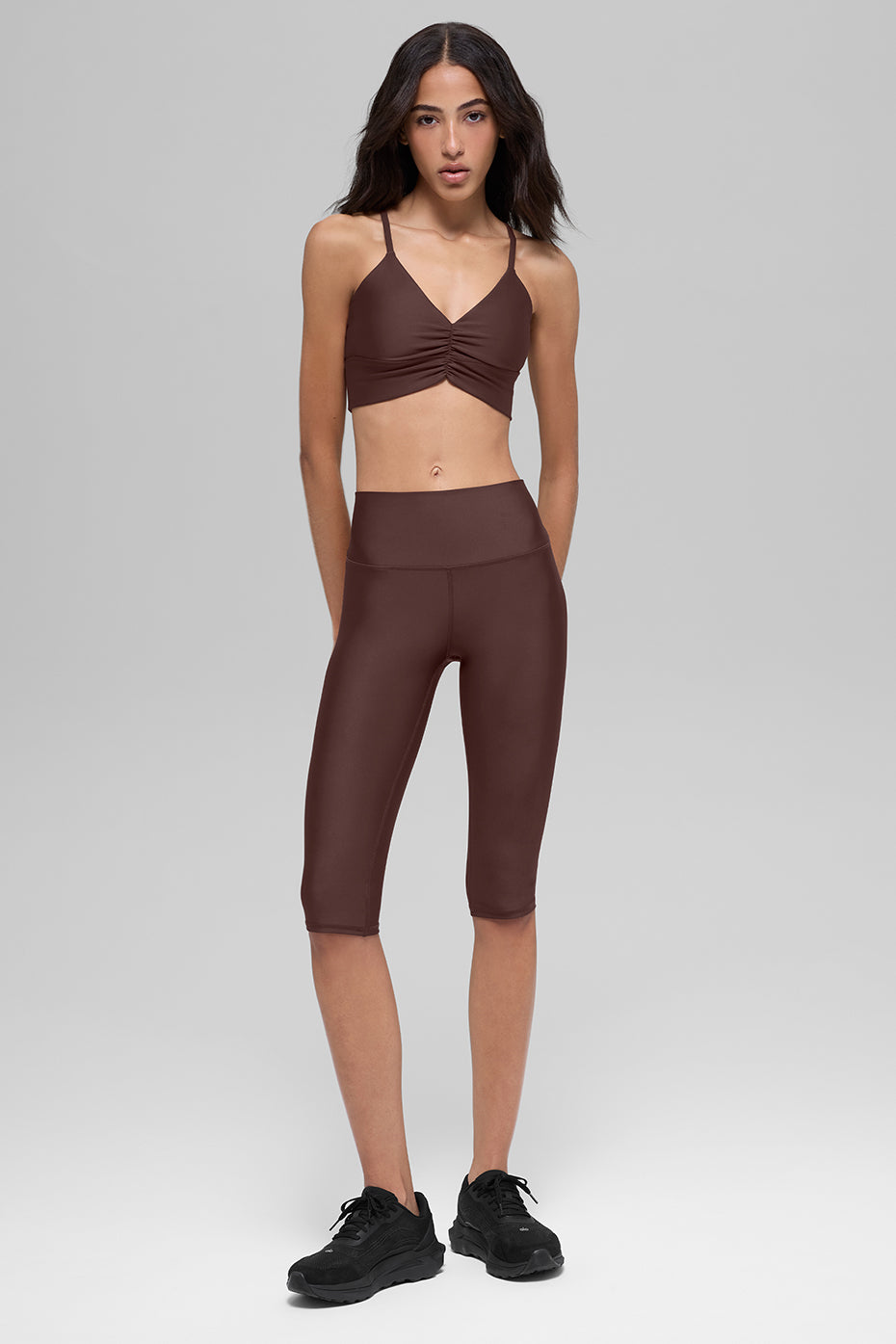 16'' High-Waist Airlift Capri - Brownstone--5