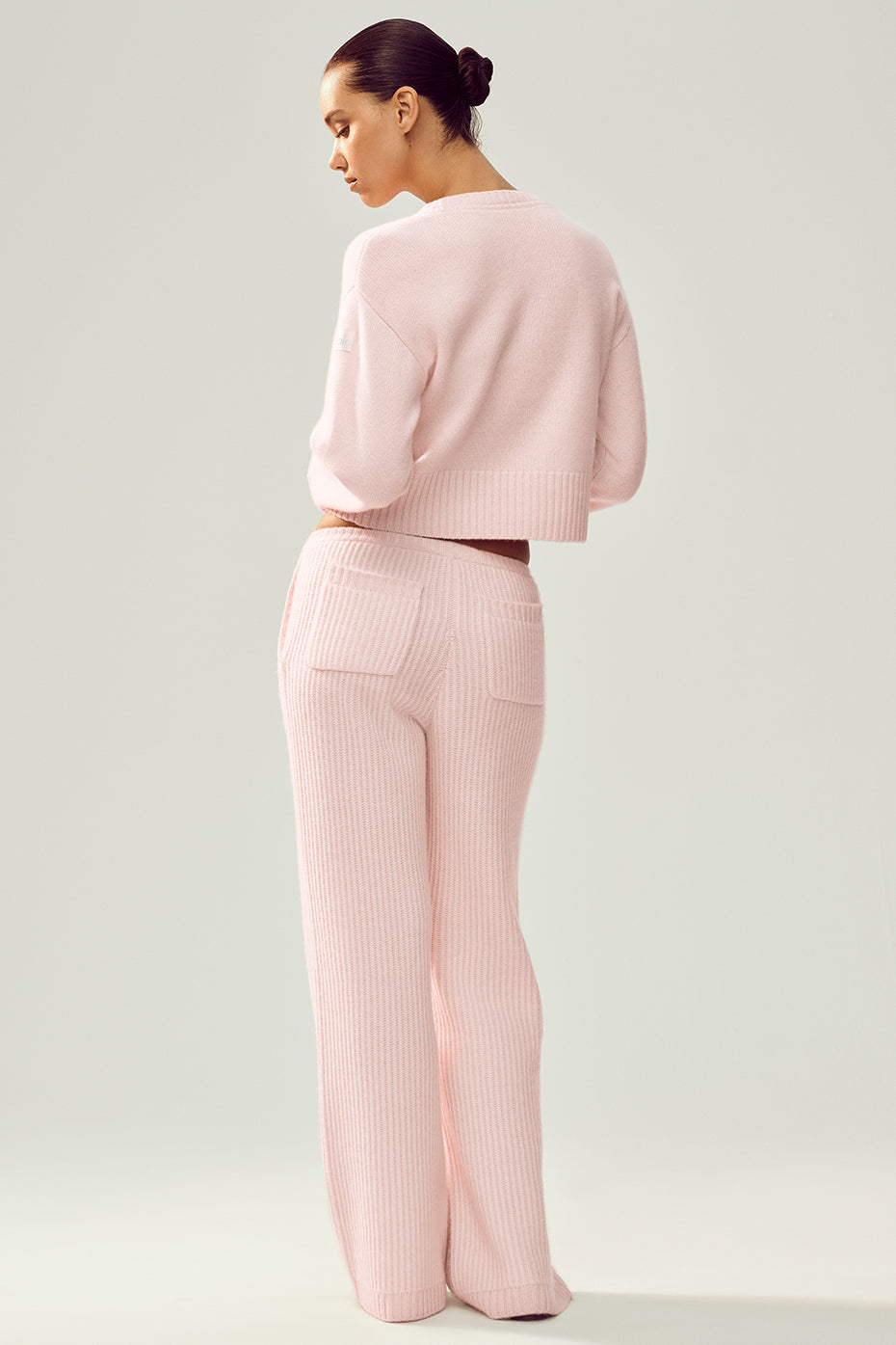 Cashmere High-Waist Northstar Straight Leg Pant - Frosted Pink--1