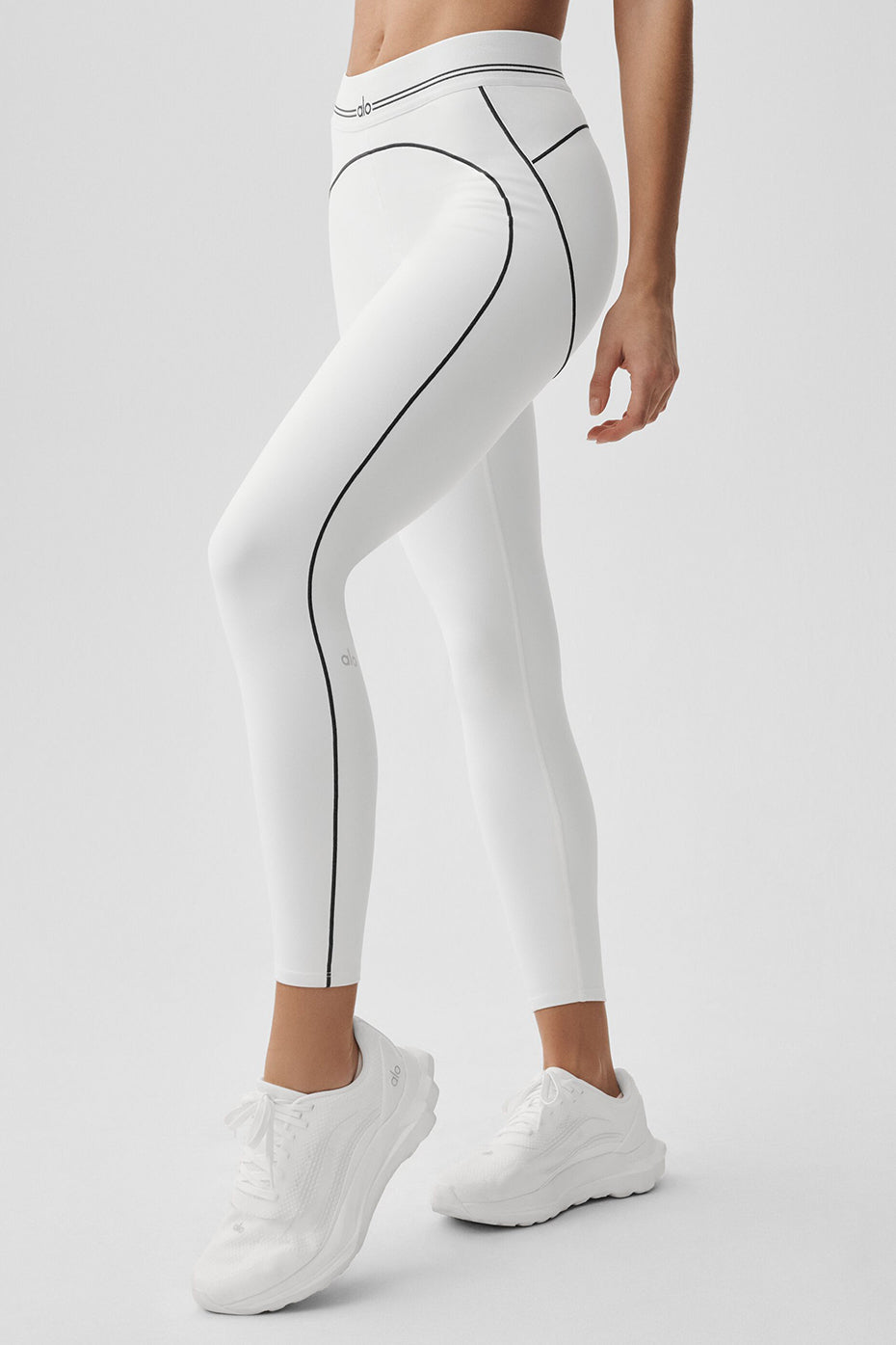 Airbrush High-Waist 7/8 Heart Throb Legging - White/Black--3