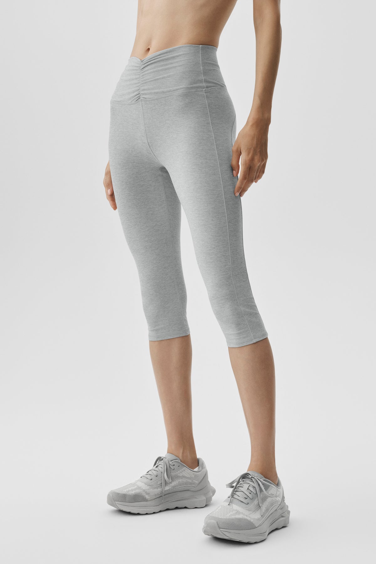 Alosoft High-Waist Intuition Capri - Vintage Athletic Heather--2