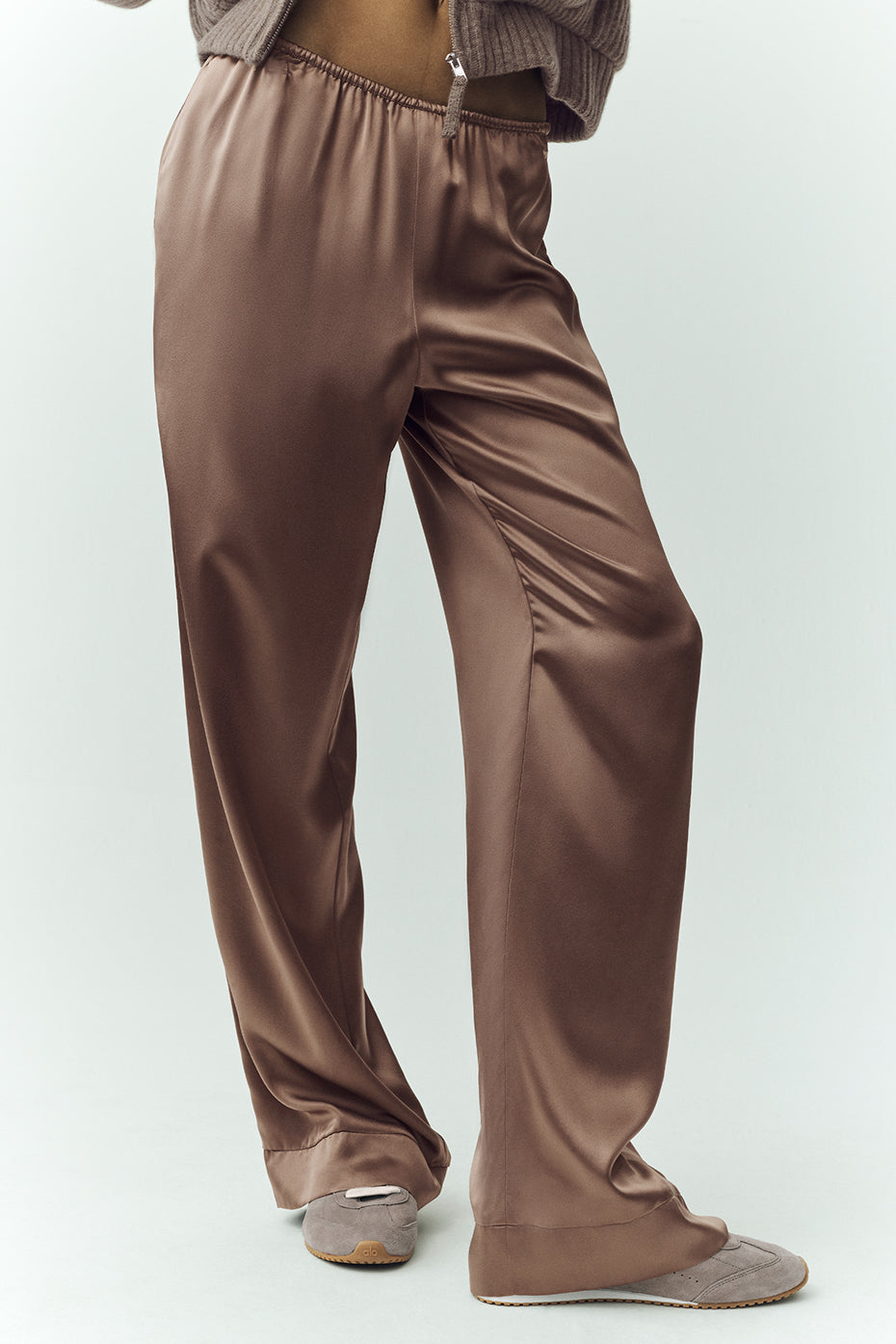 Silk Luminous Pant (Long) - Alpine Cocoa--2