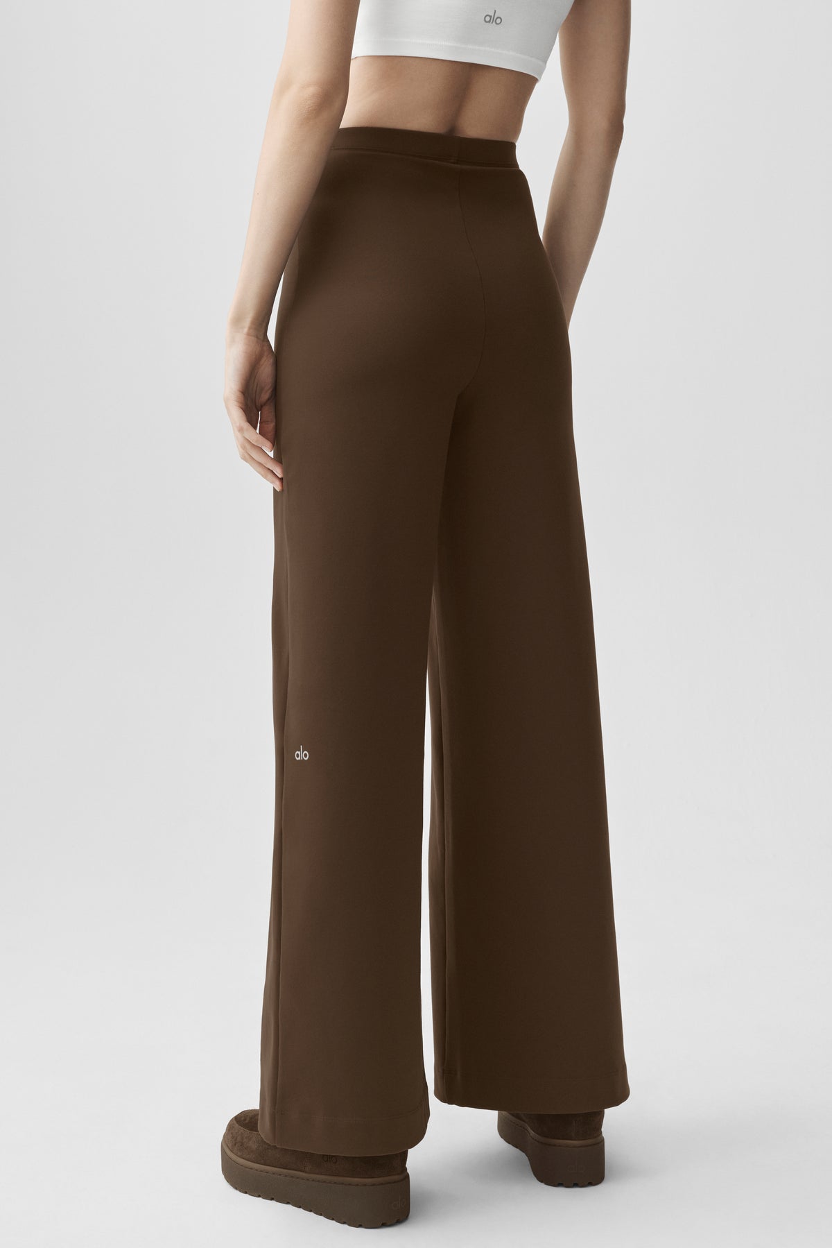 Airbrush High-Waist Wide Leg Pant (Regular) - Espresso--2