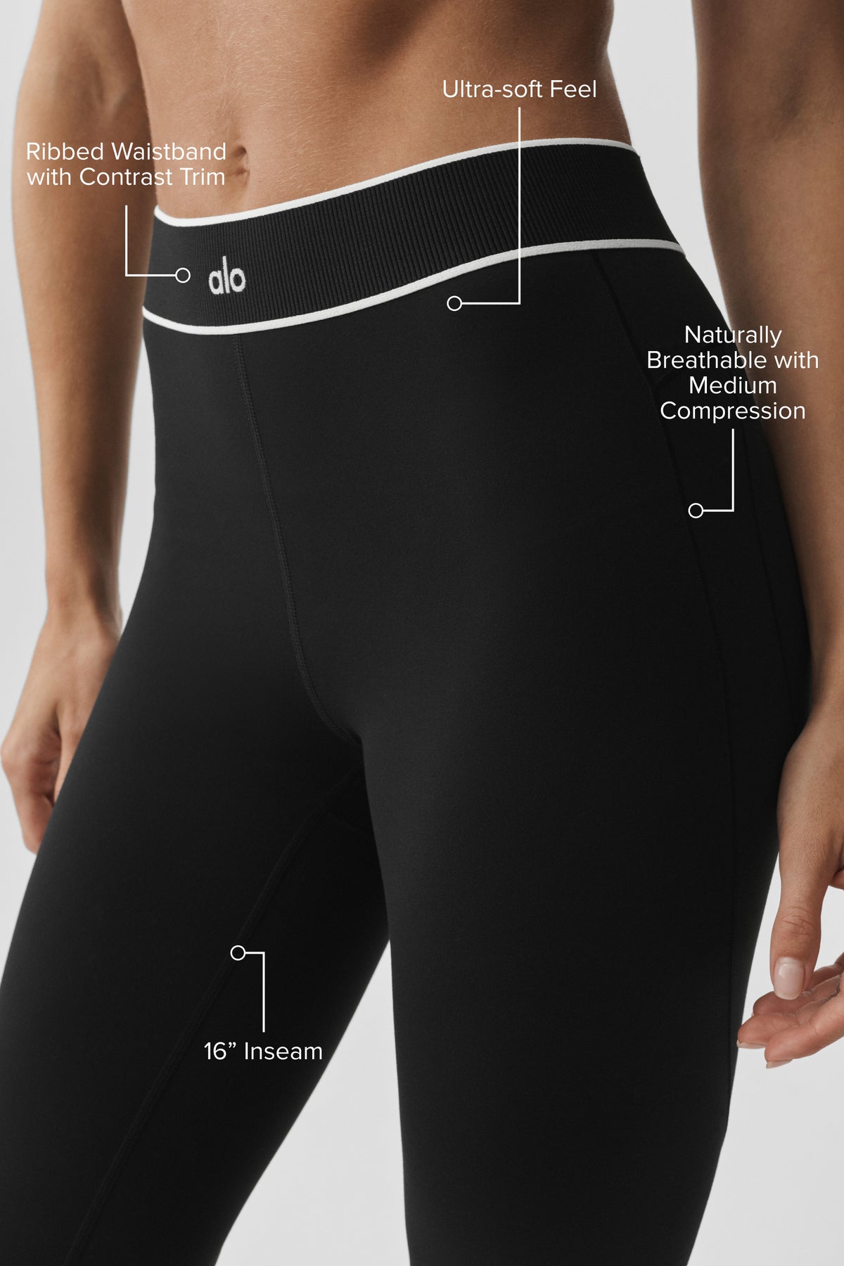ALO Softsculpt High-Waist Amp It Up Capri - Black--1